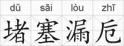 堵塞漏卮的拼音