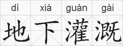 地下灌溉的拼音