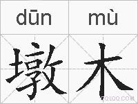 墩木的拼音