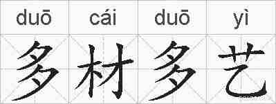 多材多艺的拼音