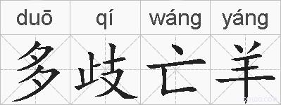 多歧亡羊的拼音