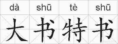 大书特书的拼音