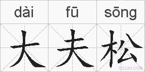 大夫松的拼音