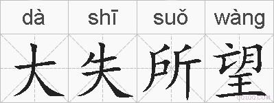 大失所望的拼音
