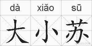 大小苏的拼音