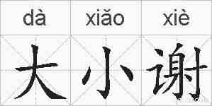 大小谢的拼音
