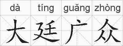 大廷广众的拼音