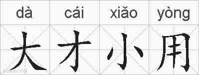 大才小用的拼音