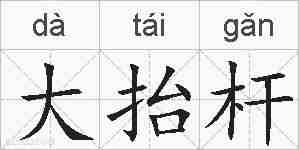 大抬杆的拼音