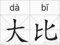 大比的拼音