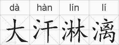 大汗淋漓的拼音