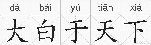 大白于天下的拼音