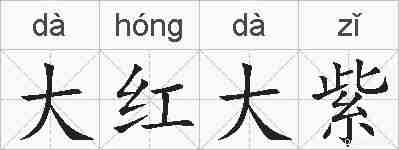 大红大紫的拼音