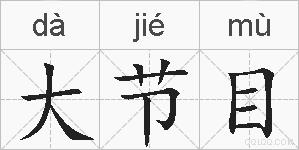 大节目的拼音