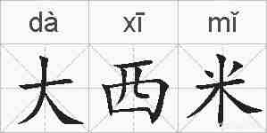 大西米的拼音