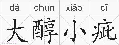 大醇小疵的拼音
