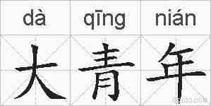 大青年的拼音