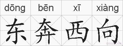 东奔西向的拼音