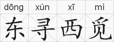 东寻西觅的拼音