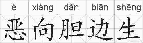 恶向胆边生的拼音