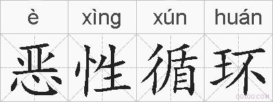 恶性循环的拼音