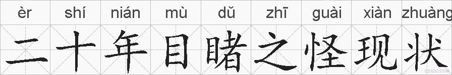 二十年目睹之怪现状的拼音