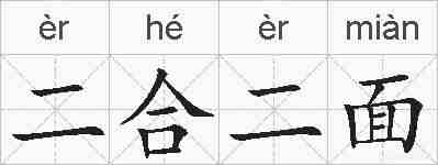 二合二面的拼音
