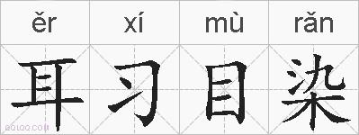 耳习目染的拼音