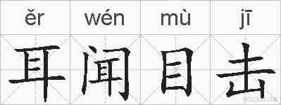 耳闻目击的拼音