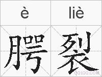 腭裂的拼音