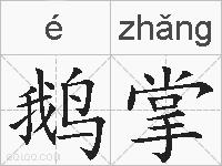 鹅掌的拼音