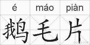 鹅毛片的拼音