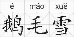 鹅毛雪的拼音