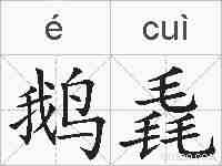 鹅毳的拼音