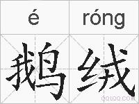 鹅绒的拼音