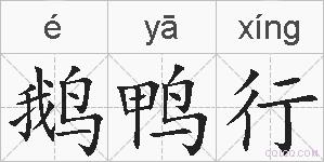 鹅鸭行的拼音