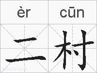 二村的拼音