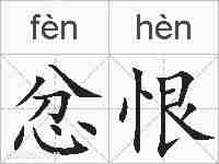 忿恨的拼音