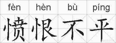 愤恨不平的拼音