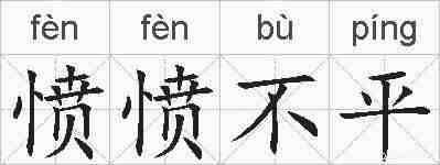 愤愤不平的拼音