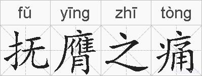 抚膺之痛的拼音