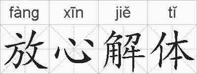 放心解体的拼音