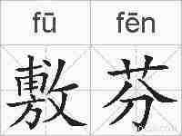 敷芬的拼音