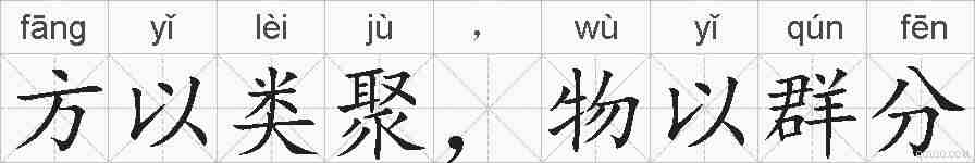 方以类聚，物以群分的拼音