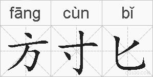 方寸匕的拼音