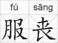 服丧的拼音