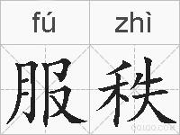 服秩的拼音