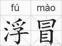 浮冒的拼音