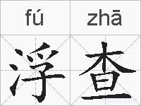 浮查的拼音