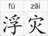 浮灾的拼音